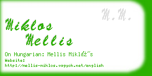 miklos mellis business card